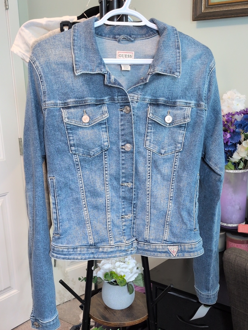 GUESS Light Blue Washed Denim Jacket